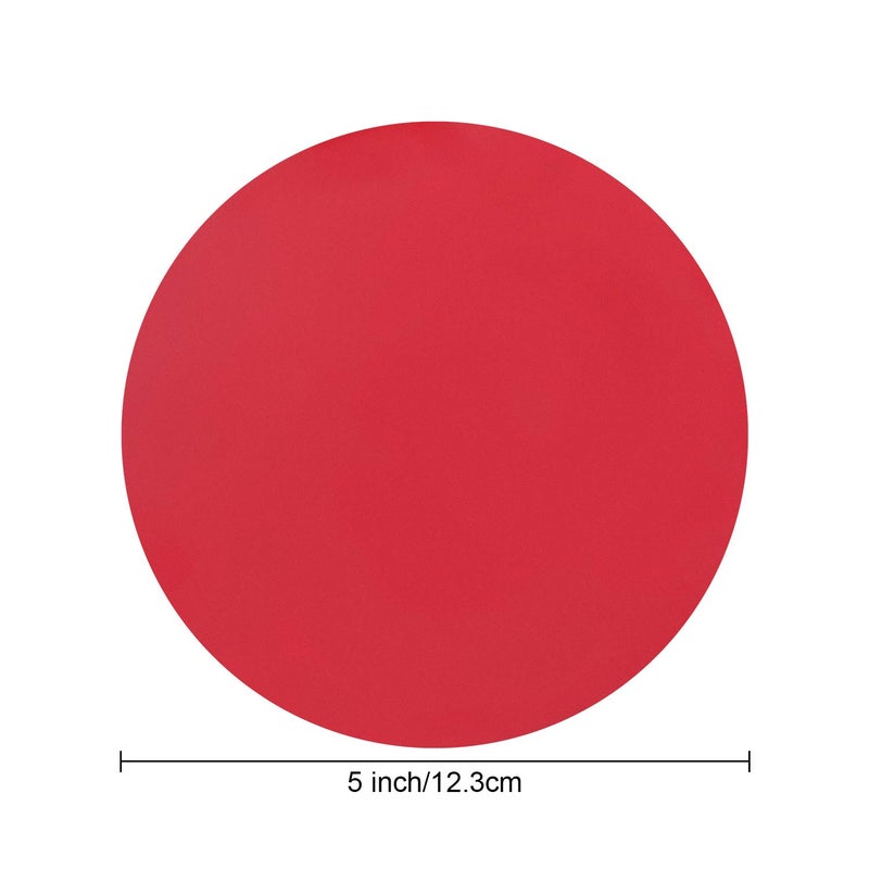 Chuangdi 8 Pcs Jar Opener Rubber Jar Gripper Pads 5'' Round Coasters Heat Insulation Pad Trivet Non Tear Multi-Purpose Bottle Lid Openers for Arthritic Weak Hands Kitchen Supplies(Bright Color) - Image 2